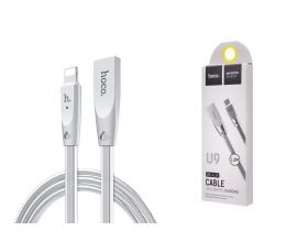 Кабель USB - Lightning HOCO U9, 2,4A (серебристый) 1,2м (двойная оплетка)
