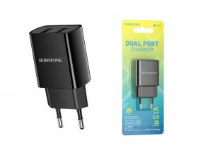 Сетевое зарядное устройство 2USB BOROFONE BA53A Powerway 2100mAh (черный)