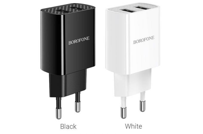 Сетевое зарядное устройство 2USB BOROFONE BA53A Powerway 2100mAh (черный)