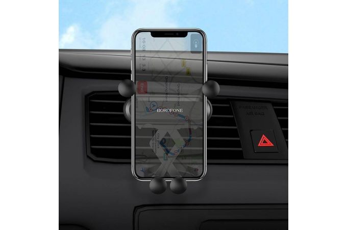 Держатель автомобильный для телефона BOROFONE BH19 с креплением в воздуховод цвет черный