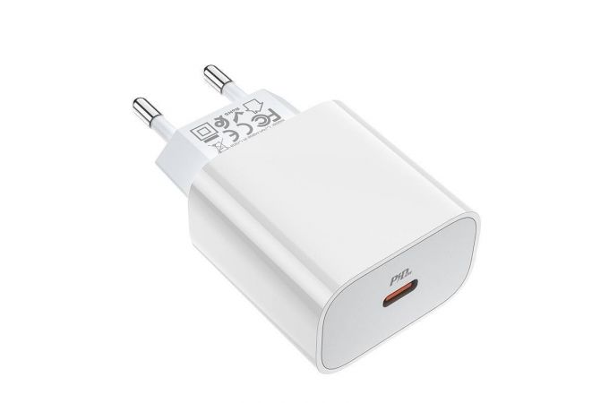 Сетевое зарядное устройство USB-C HOCO C76A Plus PD 20W (для iPhone 11-12 серия) (белый)