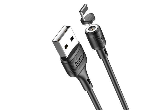 Кабель USB - Lightning HOCO X52, 2,4A (черный) 1м (магнитный)