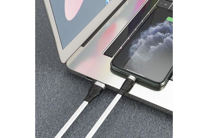 Кабель USB - Lightning HOCO X53, 2,4A (белый) 1м (силиконовый)