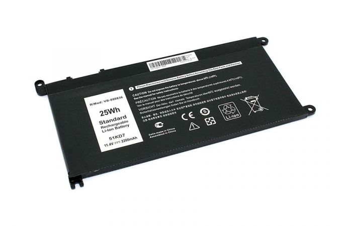 Аккумуляторная батарея 51KD7 для ноутбука Dell 3180 3189 11.4V 2200mAh