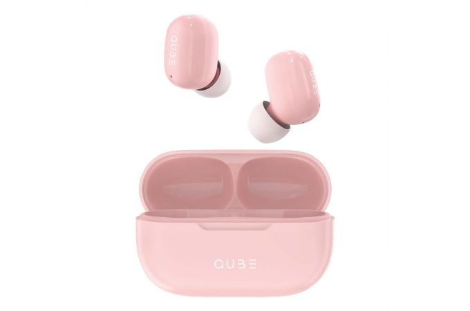 Наушники вакуумные беспроводные QUB QTWS5 TWS Bluetooth (розовый)