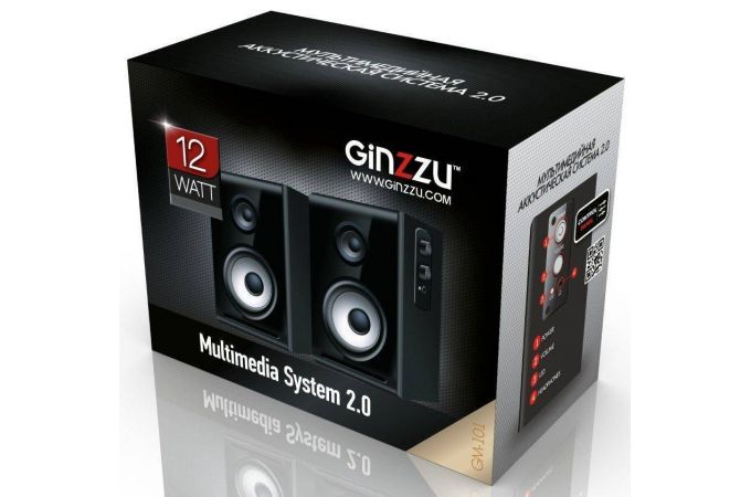 Акустическая система 2.0 Ginzzu GM-101 (черный)