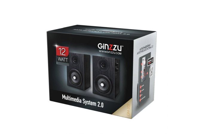 Акустическая система 2.0 Ginzzu GM-103 (черный)