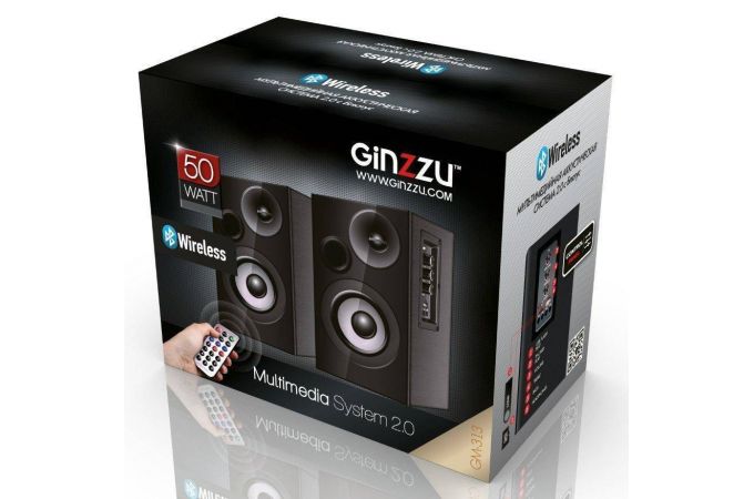 Акустическая система 2.0 Ginzzu GM-313 (черный)