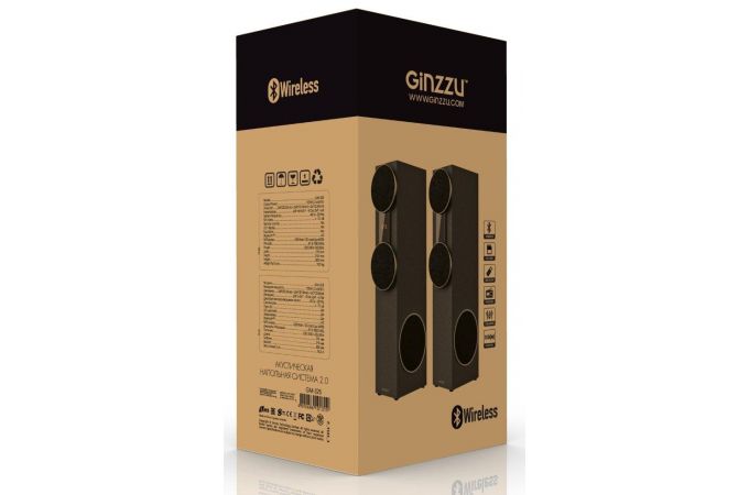Акустическая система 2.0 Ginzzu GM-325 (черный)