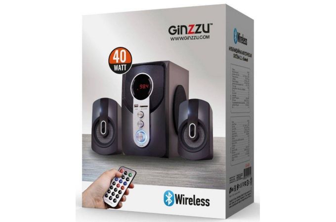 Акустическая система 2.1 Ginzzu GM-405 (черный)