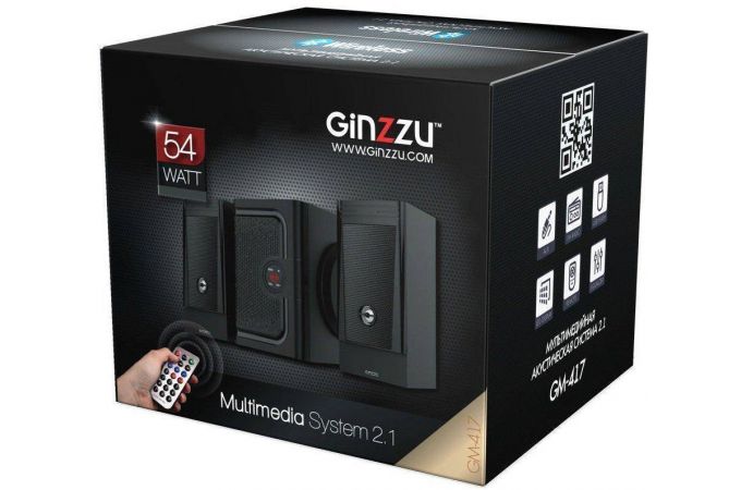 Акустическая система 2.1 Ginzzu GM-417 (черный)