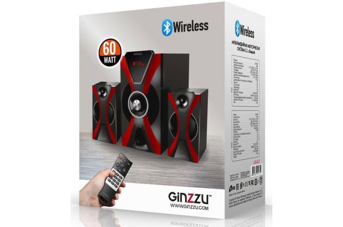 Акустическая система 2.1 Ginzzu GM-427 (черный)