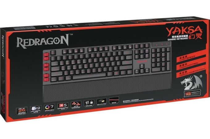 Клавиатура игровая проводная Redragon Yaksa RU (черный)