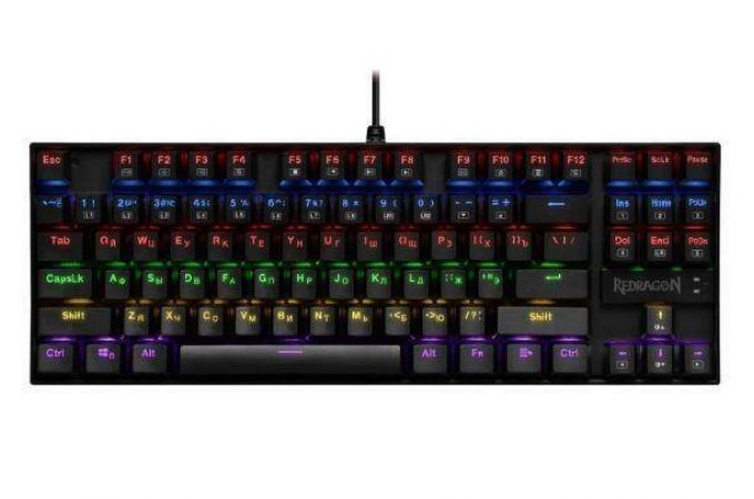 Клавиатура игровая механическая проводная Redragon Kumara RU (черный)