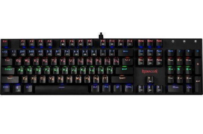 Клавиатура игровая механическая проводная Redragon Rudra RU (черный)
