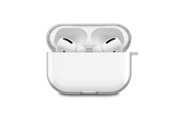 Чехол для наушников AirPods Pro силиконовый (прозрачный)