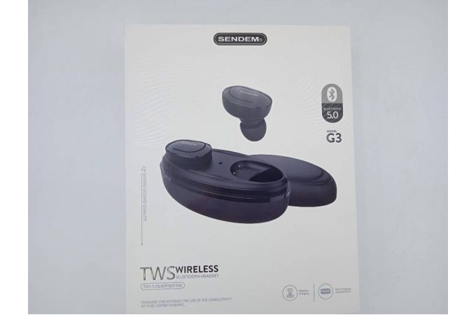 Наушники вакуумные беспроводные SENDEM G3 Bluetooth (черный) (УЦЕНКА! ПОСЛЕ РЕМОНТА)