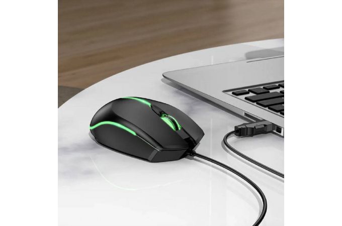 Мышь проводная HOCO GM37 Wonderful (черный)