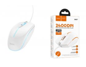 Мышь проводная HOCO GM37 Wonderful (белый)