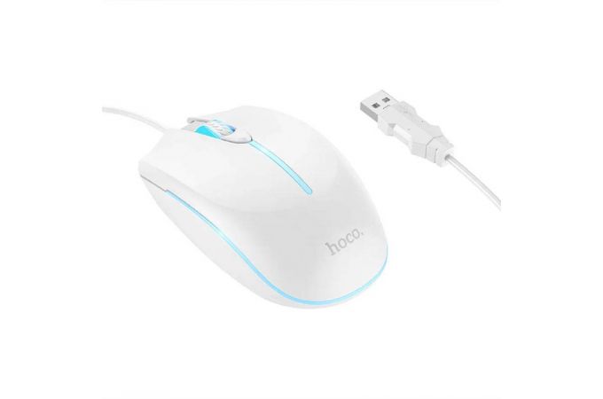Мышь проводная HOCO GM37 Wonderful (белый)