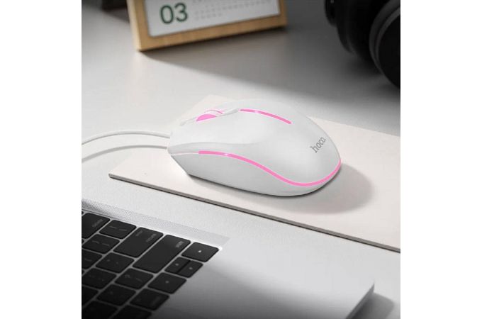 Мышь проводная HOCO GM37 Wonderful (белый)