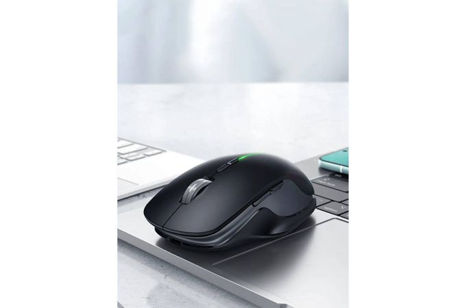 Мышь беспроводная HOCO GM40 Dixon RGB dual-mode (черная ночь)