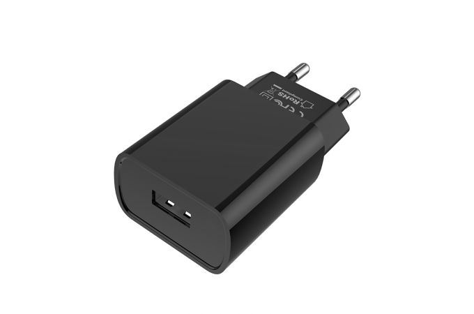 Сетевое зарядное устройство USB BOROFONE BA20A Sharp single port 2100mAh (черный)