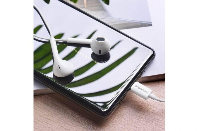Наушники вакуумные проводные BOROFONE BM27 Amazing sound штекер Type-C (белый)