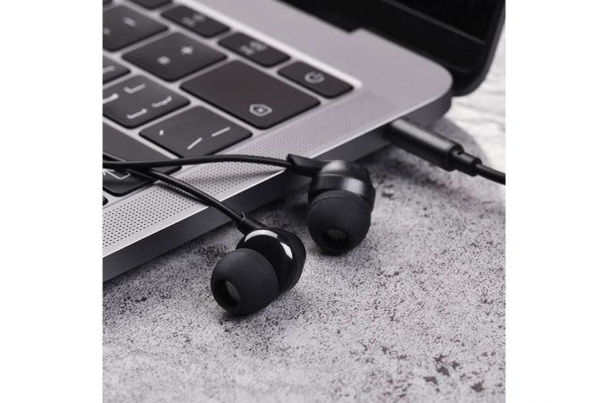 Наушники вакуумные проводные BOROFONE BM28 Tender sound universal earphones (черный)