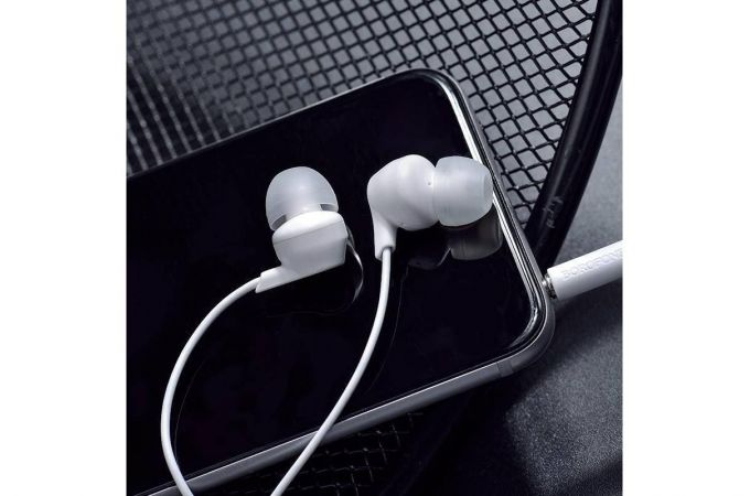Наушники вакуумные проводные BOROFONE BM28 Tender sound universal earphones (белый)
