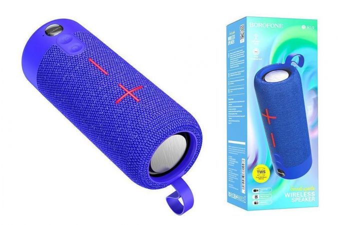 Портативная беспроводная колонка BOROFONE BR19 Euphony sports BT speaker (синий)