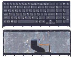 Клавиатура для ноутбука Sony Vaio VPC-F219fc черная с подсветкой с черной рамкой