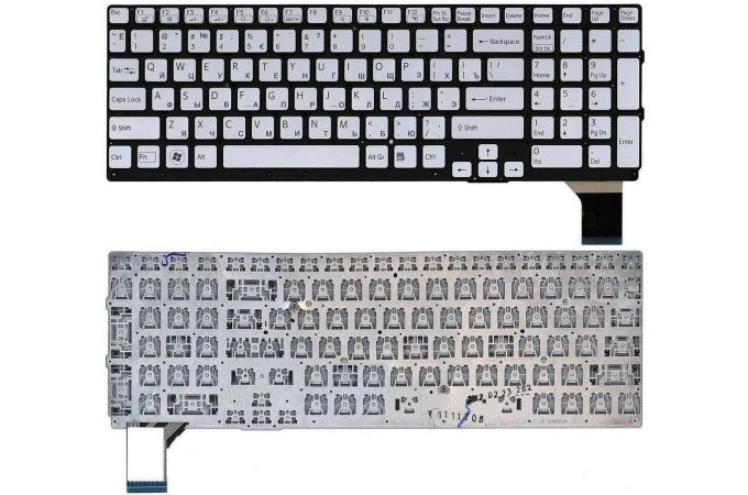 Клавиатура для ноутбука Sony Vaio VPC-SE VPCSE серебристая