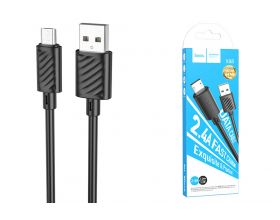 Кабель USB - MicroUSB HOCO X88 (черный) 1м