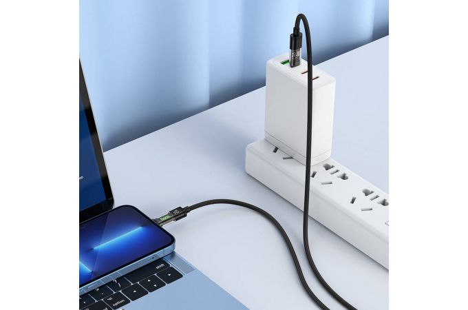 Кабель USB Type-C - Lightning HOCO U116, 3A PD20W (черный) 1,2м