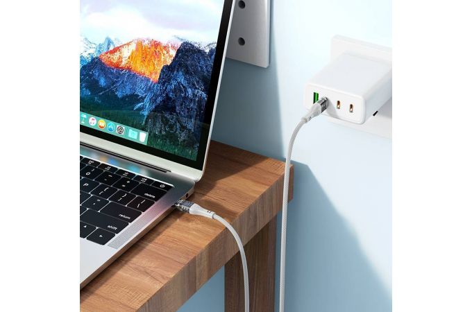 Кабель USB Type-C - USB Type-C HOCO U115 100W (черный) 1м