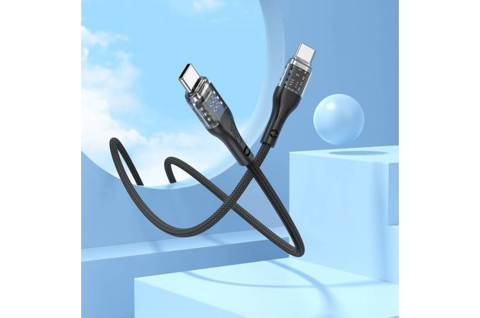 Кабель USB Type-C - USB Type-C HOCO U115 100W (черный) 1м