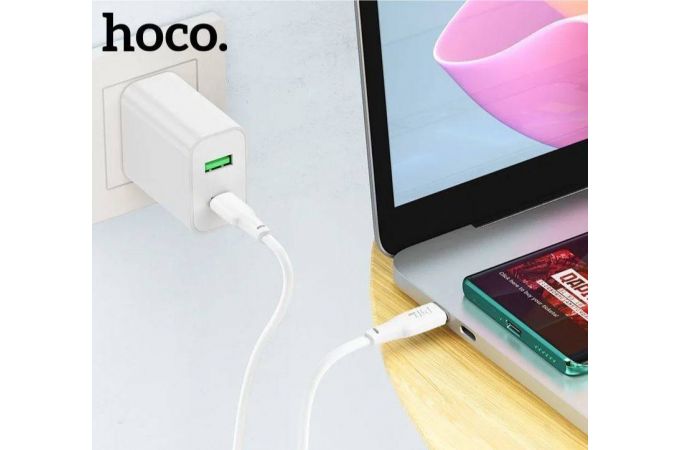 Кабель USB Type-C - USB Type-C HOCO X93 PD100W (белый) 2м