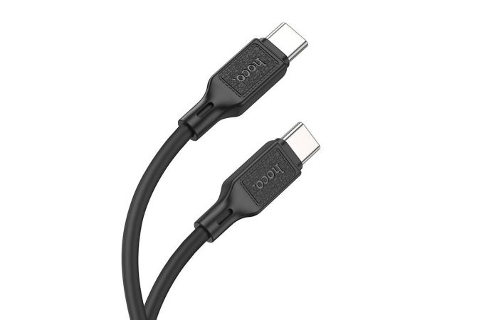 Кабель USB Type-C - USB Type-C HOCO X90 PD60W (черный) 1м (силиконовый)