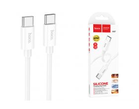 Кабель USB Type-C - USB Type-C HOCO X87 PD60W (белый) 1м (силиконовый)