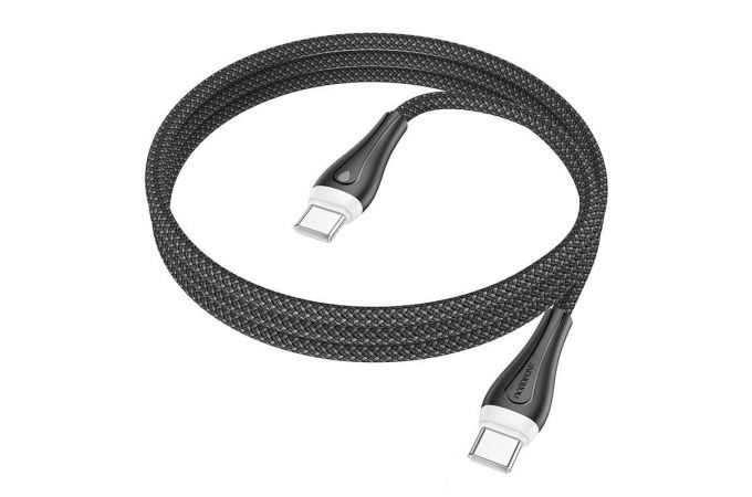 Кабель USB Type-C - USB Type-C BOROFONE BX100, PD60W (черный) 1м