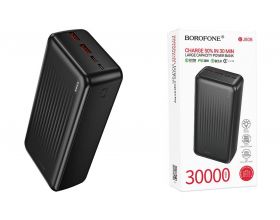 Универсальный дополнительный аккумулятор Power Bank BOROFONE BJ80B Clever 22.5W+PD20W (30000mAh) (черный)