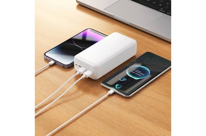 Универсальный дополнительный аккумулятор Power Bank BOROFONE BJ80B Clever 22.5W+PD20W (30000mAh) (белый)