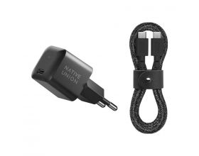 Сетевое зарядное устройство Native Union FAST GAN CHARGER 30W с кабелем USB-C/USB-C (Черный)