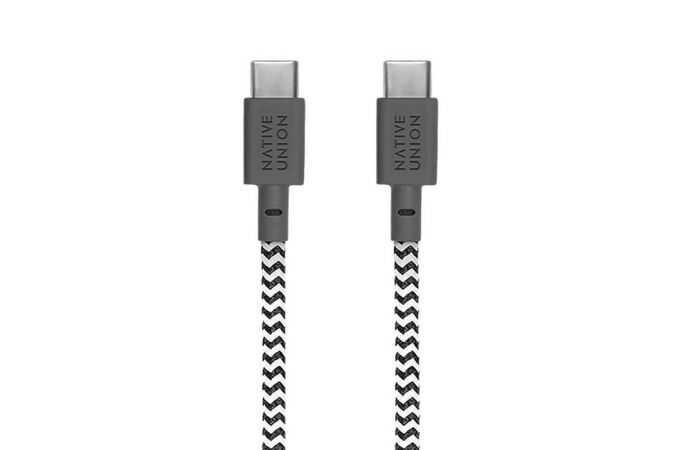 Сетевое зарядное устройство Native Union FAST GAN CHARGER 30W с кабелем USB-C/USB-C (Белый)