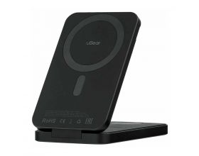 Универсальный дополнительный аккумулятор uBear 3в1 8000 mAh  MagSafe Rise Solo Qi2 Wireless Charger  (Черный)