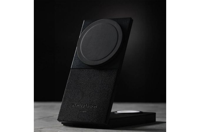 Беспроводное зарядное устройство Native Union Rise 3-in-1 Magnetic Wireless Charger (Rise Pro), MagSafe (Черный)