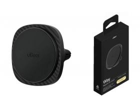 Держатель автомобильный для телефона uBear Way Magnetic Car mount with Wireless Charging Kevlar (чёрный)