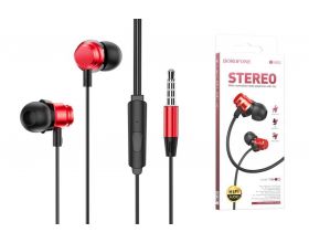 Наушники вакуумные проводные BOROFONE BM62 Prosperity (красный)