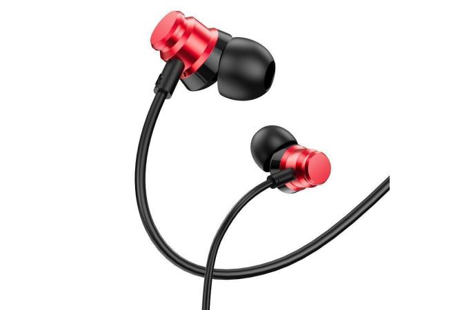 Наушники вакуумные проводные BOROFONE BM62 Prosperity (красный)